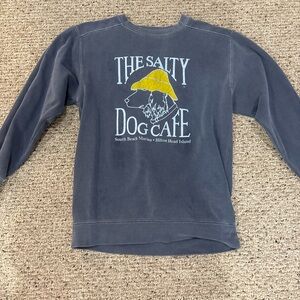Comfort Colors dark wash Blue the salty dog cafe Crewneck